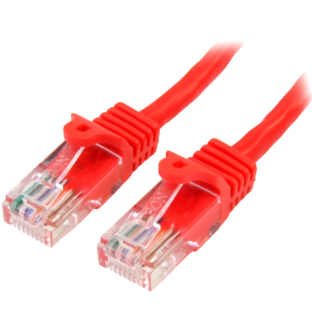 StarTech.com Cat5e Snagless UTP Patch Cable, 15ft, Red (Min Order Qty 8) MPN:45PATCH15RD