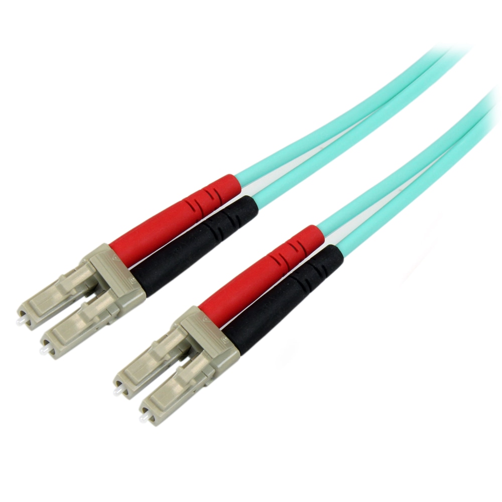 StarTech.com 1m (3ft) LC/UPC to LC/UPC OM3 Multimode Fiber Optic Cable, Full Duplex 50/125µm Zipcord Fiber Cable MPN:A50FBLCLC1