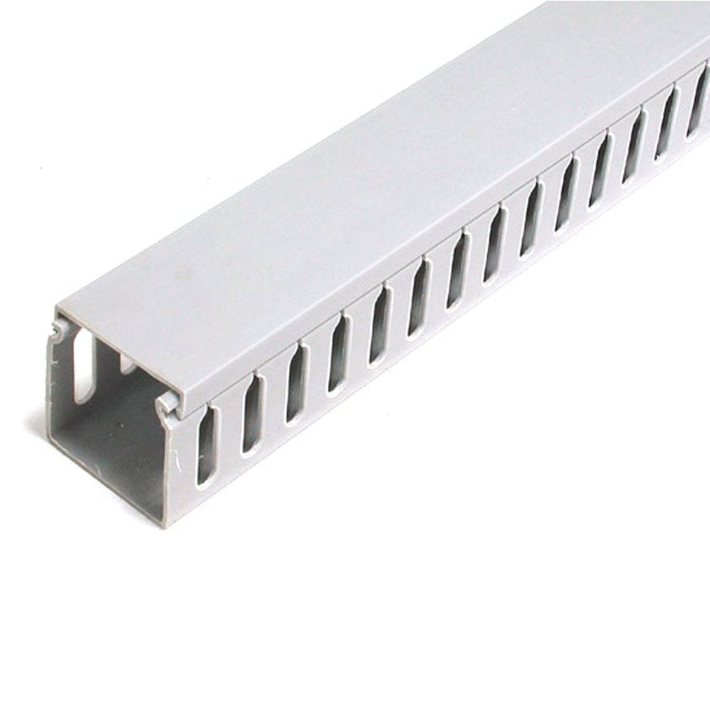 StarTech.com 2x2in Open Slot Wiring Cable Raceway Duct, Server Rack Cable Management, PVC Cable Cover, Cord Hider/Organizer, TAA - AD2X2 MPN:AD2X2