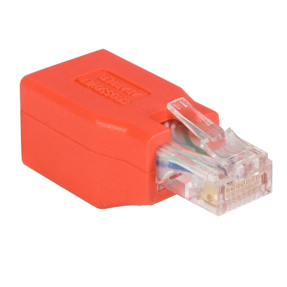 StarTech.com Crossover adapter - RJ-45 (M) - RJ-45 (F) - Gigabit - ( CAT 6 ) - red - C6CROSSOVER MPN:C6CROSSOVER