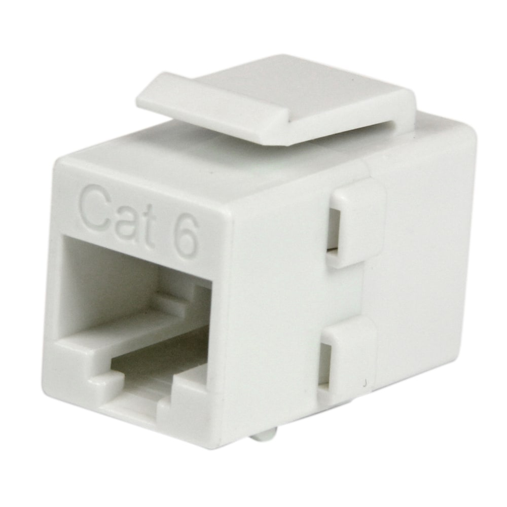 StarTech.com White Cat 6 RJ45 Keystone Jack Network Coupler - F/F - Join two Cat6 patch cables together to make a longer cable - C6KEYCOUPLWH MPN:C6KEYCOUPLWH