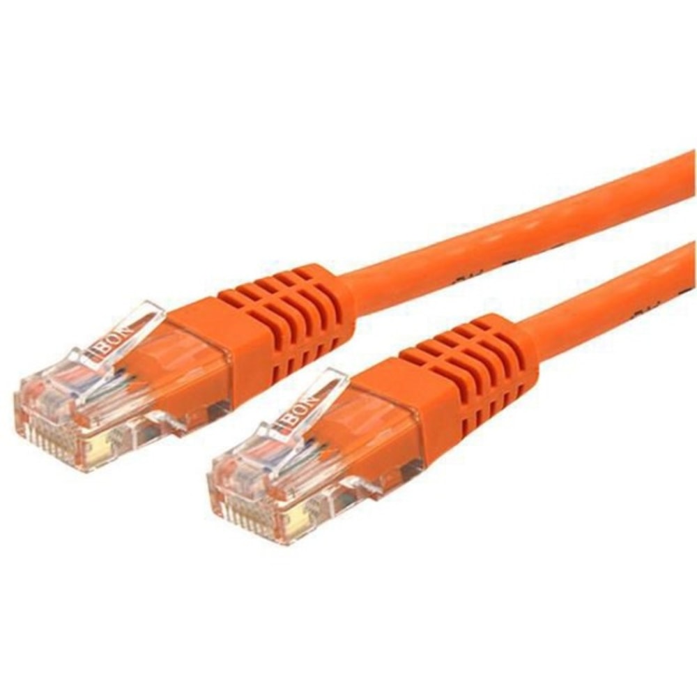 StarTech.com 20ft CAT6 Ethernet Cable - Orange Molded Gigabit CAT 6 Wire - 100W PoE RJ45 UTP 650MHz - C6PATCH20OR MPN:C6PATCH20OR