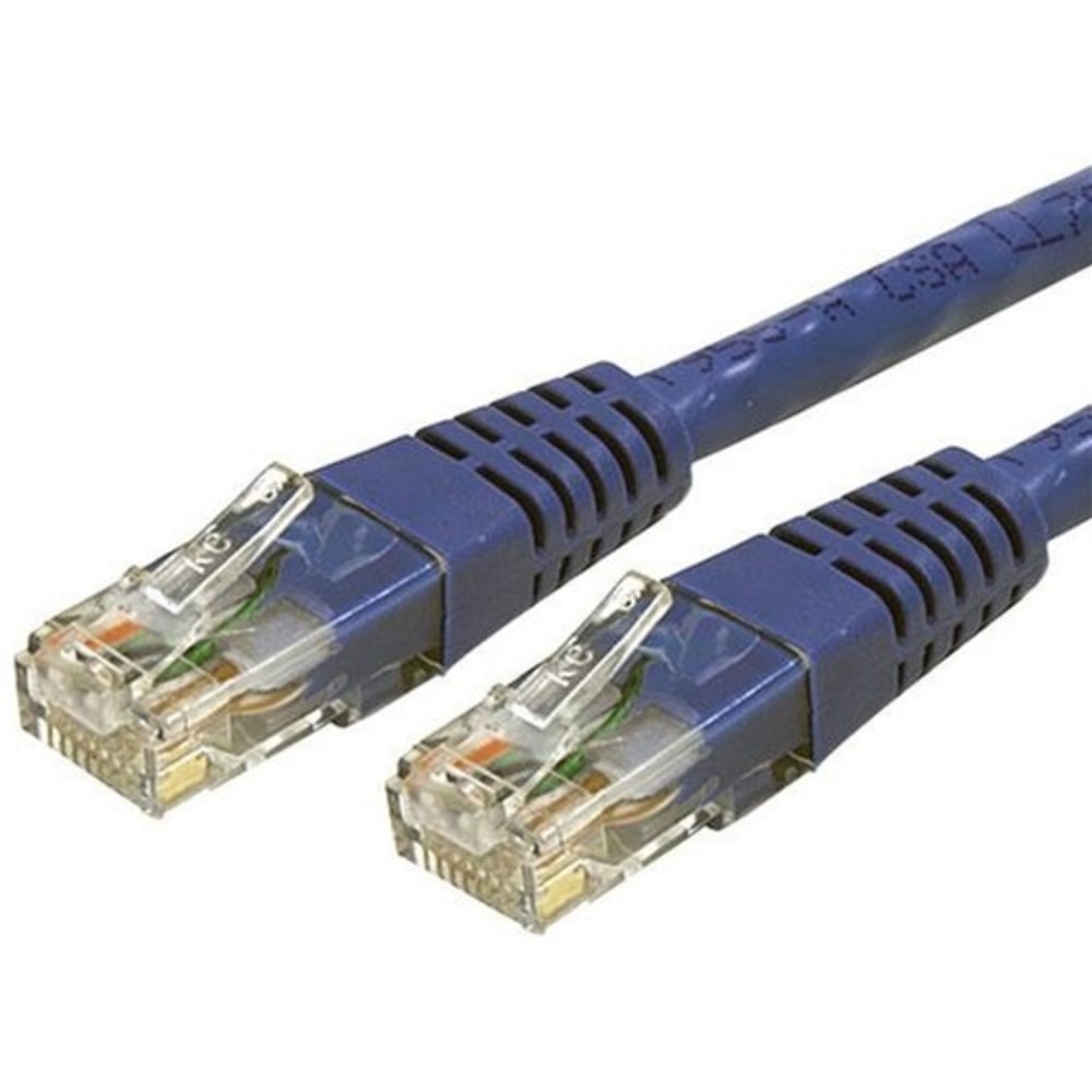 StarTech.com 35ft CAT6 Ethernet Cable - Blue Molded Gigabit CAT 6 Wire - 100W PoE RJ45 UTP 650MHz - Category 6 Network Patch Cord UL/TIA MPN:C6PATCH35BL