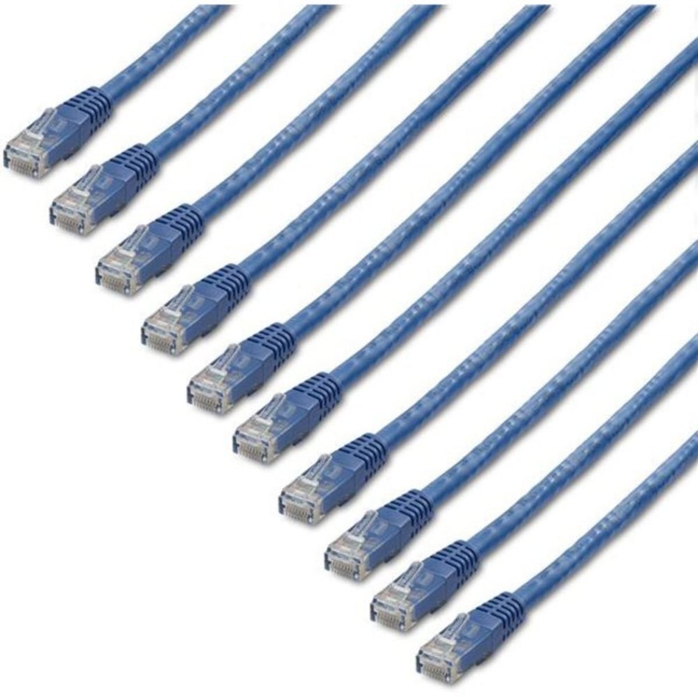 StarTech.com 3 ft. CAT6 Cable - 10 Pack - Blue CAT6 Ethernet Cords - Molded RJ45 Connectors - ETL Verified - C6PATCH3BL10PK MPN:C6PATCH3BL10PK