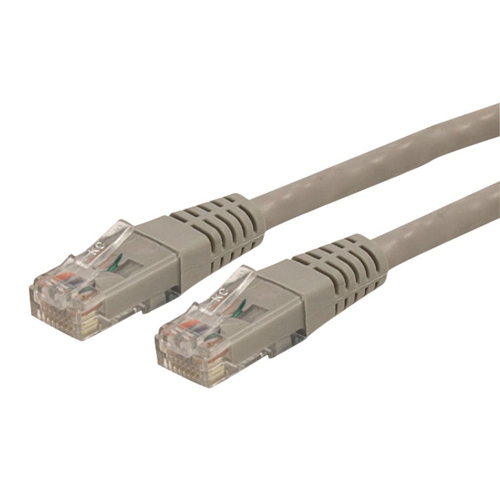 StarTech.com 5ft CAT6 Ethernet Cable - Gray Molded Gigabit CAT 6 Wire - 100W PoE RJ45 UTP 650MHz - Category 6 Network Patch Cord UL/TIA - 5ft Gray CAT6 up to 160ft - 650MHz - 100W PoE (Min Order Qty 16) MPN:C6PATCH5GR