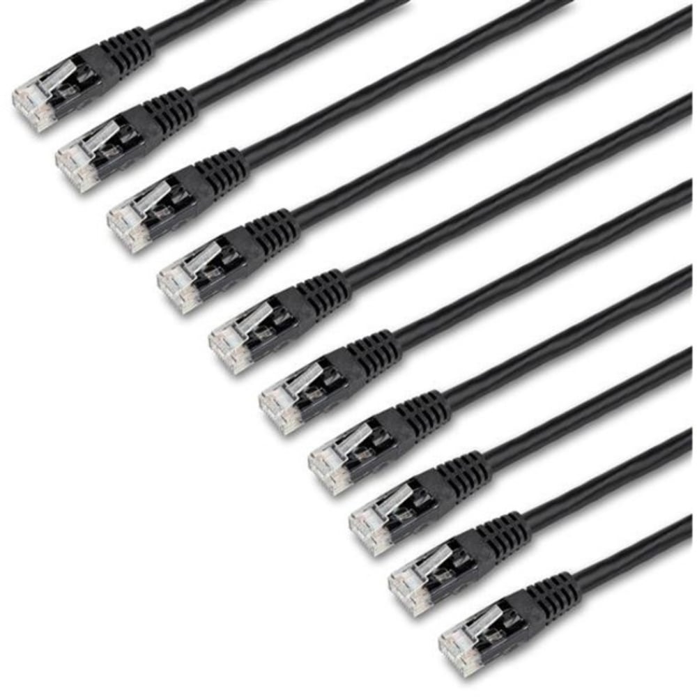 StarTech.com 6 ft. CAT6 Cable - 10 Pack - Black CAT6 Ethernet Cords - Molded RJ45 Connectors - ETL Verified - 24 AWG (C6PATCH6BK10PK) MPN:C6PATCH6BK10PK