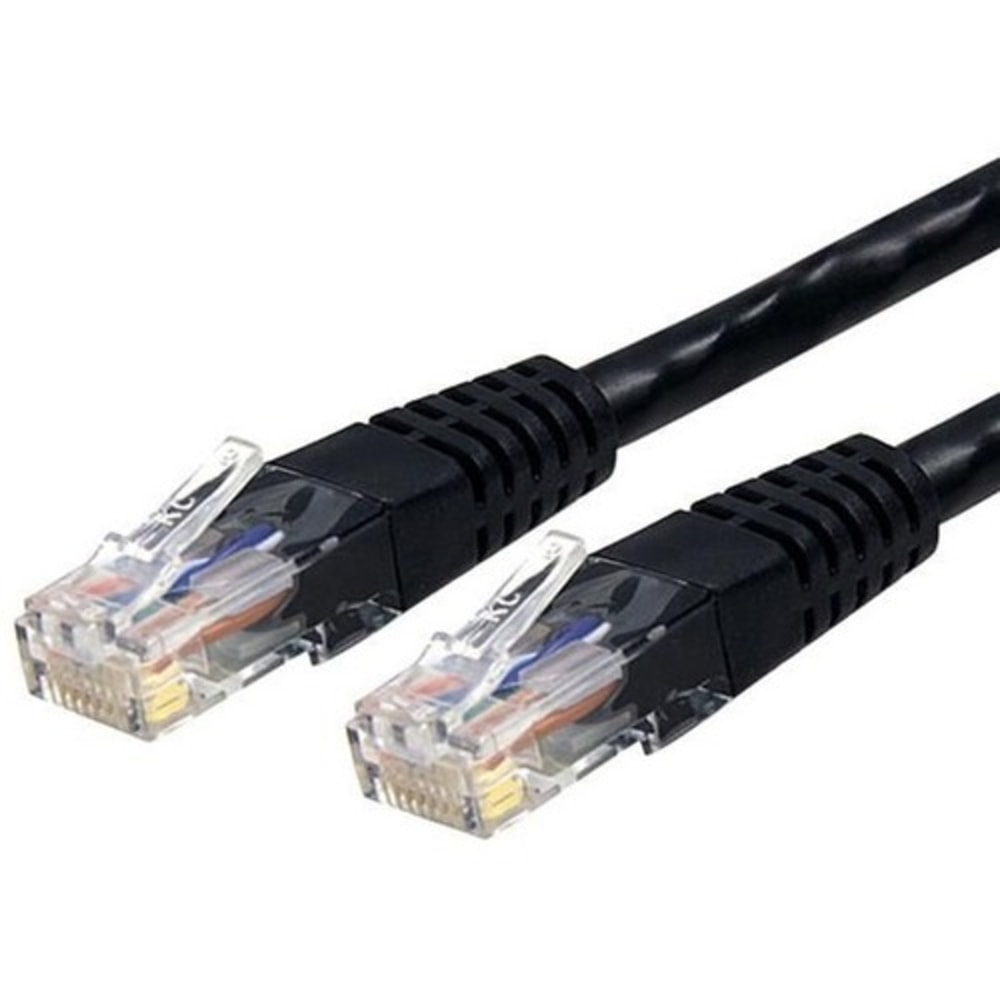 StarTech.com 7ft CAT6 Ethernet Cable - Black Molded Gigabit CAT 6 Wire - 100W PoE RJ45 UTP 650MHz - Category 6 Network Patch Cord UL/TIA MPN:C6PATCH7BK