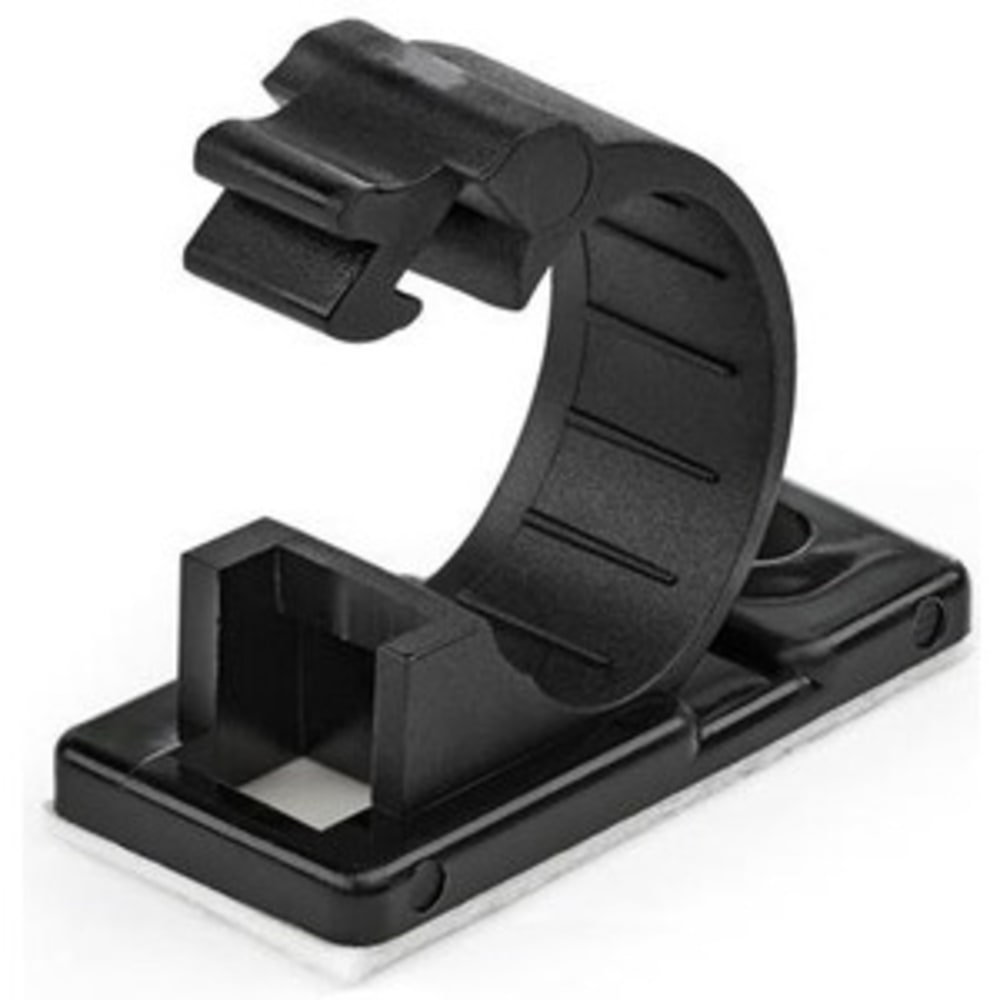 StarTech.com CBMCC2 Self Adhesive Cable Management Clips - Sticky Wire Holder/Clamp Black, 100/Pack MPN:CBMCC2