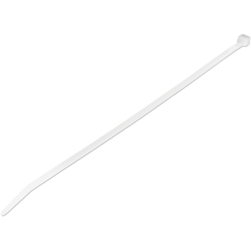 StarTech.com 100 Pack 10in Cable Ties - White Extra Large Nylon/Plastic Zip Ties Adjustable Network Cable Wraps UL TAA -100 Pack White MPN:CBMZT10N