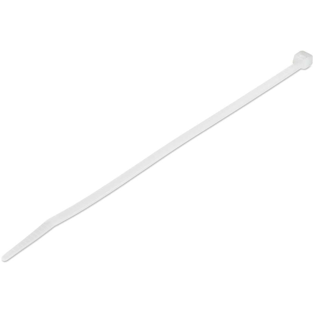 StarTech.com 1000 Pack 8in Cable Ties - White Large Nylon/Plastic Zip Ties Adjustable Network Cable Wraps UL TAA MPN:CBMZT8NK