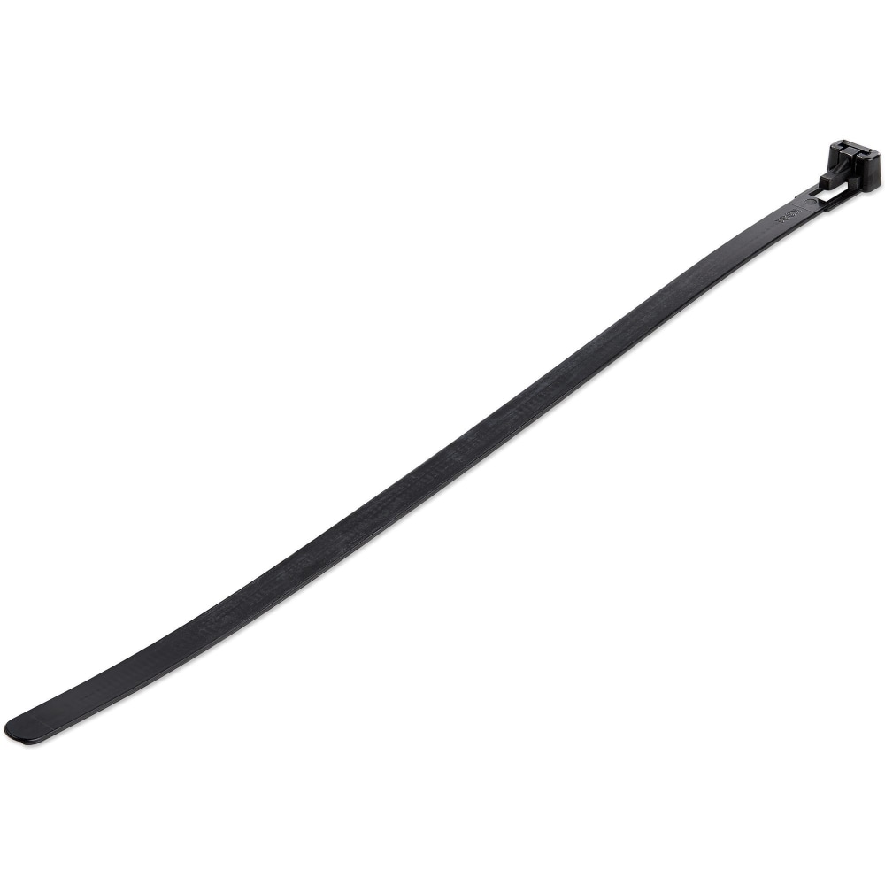 StarTech.com 100 Pack 10in Reusable Cable Ties - Black XL Releasable Nylon/Plastic Zip Ties Resealable Adjustable Network Cable Wraps UL MPN:CBMZTRB10BK