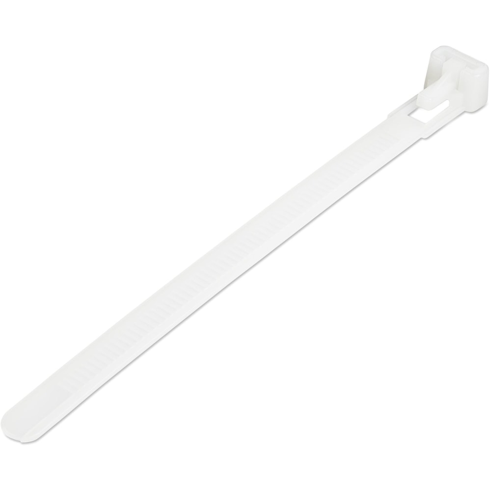 StarTech.com 100 Pack 5in Reusable Cable Ties - White Small Releasable Nylon/Plastic Zip Ties Resealable Adjustable Network Cable Wraps UL MPN:CBMZTRB5