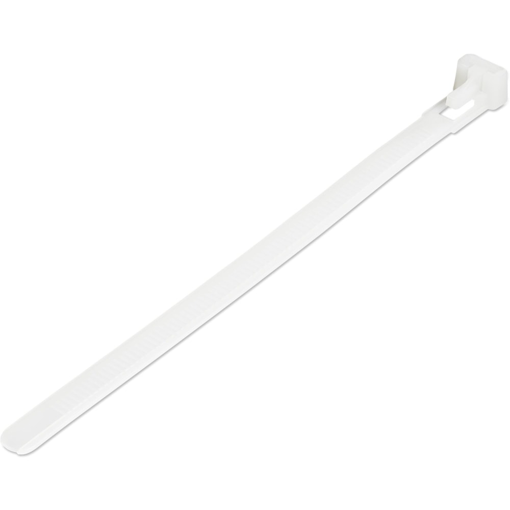 StarTech.com 100 Pack 6in Reusable Cable Ties - White Medium Releasable Nylon/Plastic Zip Ties Resealable Adjustable Network Cable Wraps UL MPN:CBMZTRB6