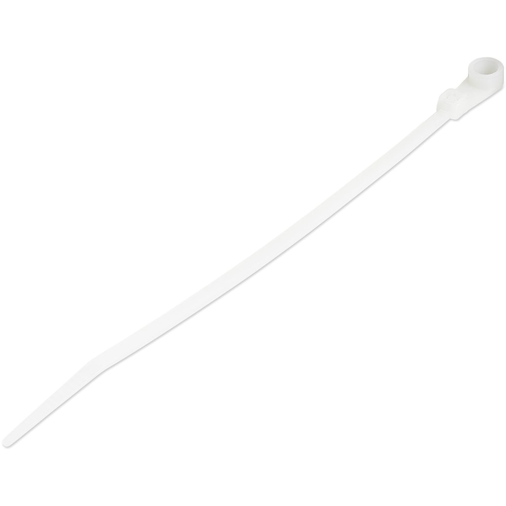 StarTech.com 100 Pack 4in Cable Tie with Mounting Hole - Screw Mount Zip Ties - Mountable Nylon Network Cable Tie Wraps - Self Locking - UL MPN:CBMZTS10N6