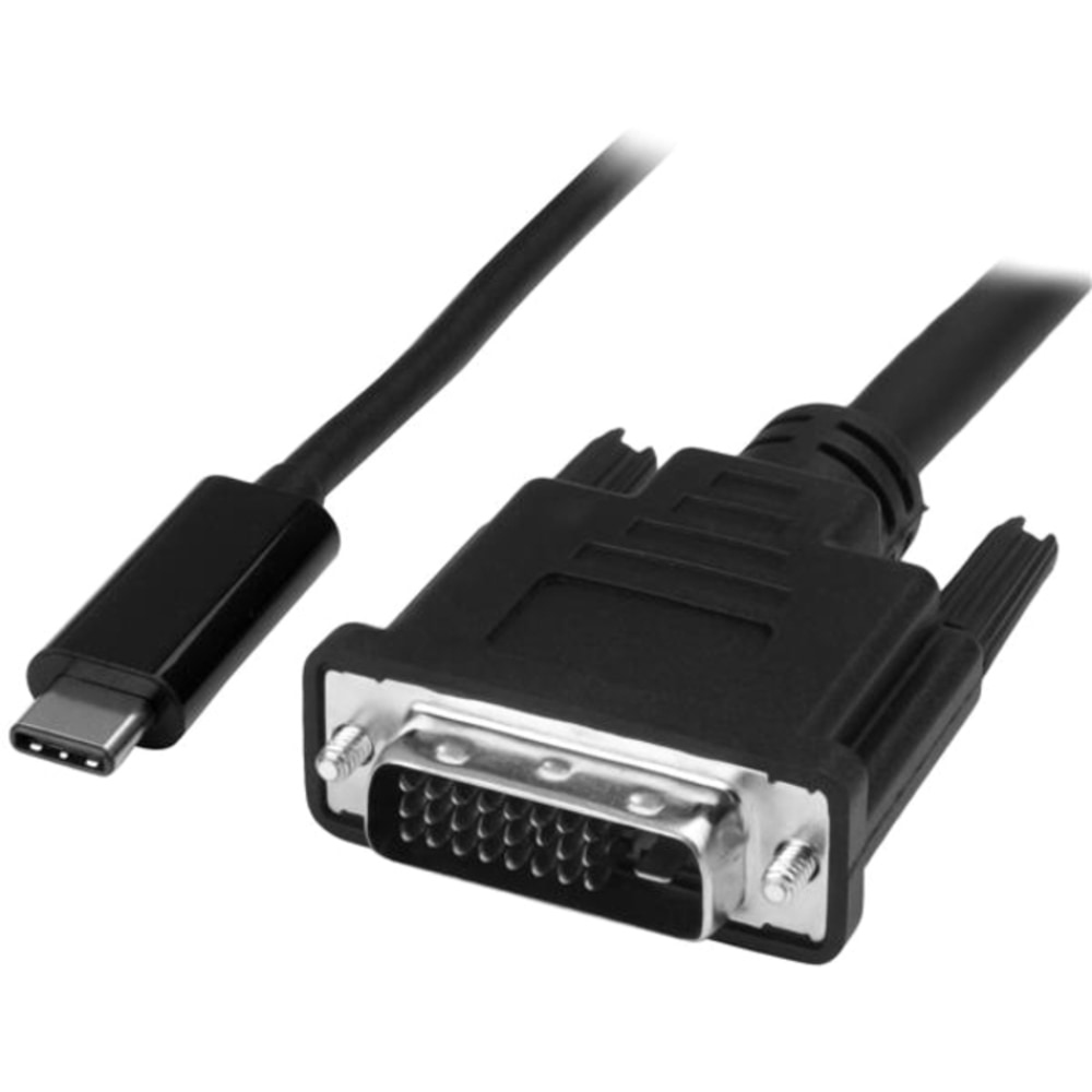 StarTech.com 3.3 ft/1 m USB-C to DVI Cable - USB Type-C Video Adapter Cable - 1920x 1200 - Black - 3.3 ft./1 m USB C to DVI cable and adapter in one MPN:CDP2DVIMM1MB