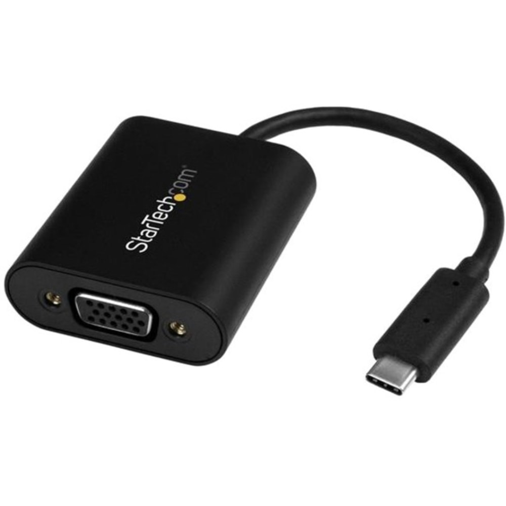 StarTech.com USB-C to VGA Adapter - 1920x1200 - USB C Adapter - USB Type C to VGA Monitor/Projector Adapter (CDP2VGASA) - CDP2VGASA MPN:CDP2VGASA
