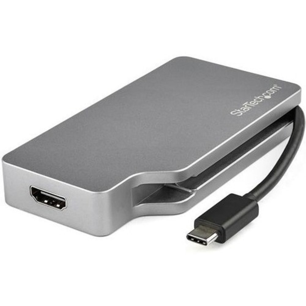 StarTech.com USB C Multiport Video Adapter 4K/1080p - USB Type C to HDMI, VGA, DVI or Mini DisplayPort Monitor Adapter - Space Gray MPN:CDPVDHDMDPSG