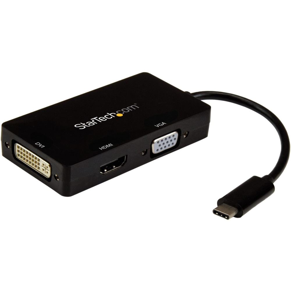 StarTech.com USB-C Multiport Video Adapter - 3-in-1 USB Type-C Video Adapter - USB-C to VGA, DVI, HDMI - CDPVGDVHDBP MPN:CDPVGDVHDBP