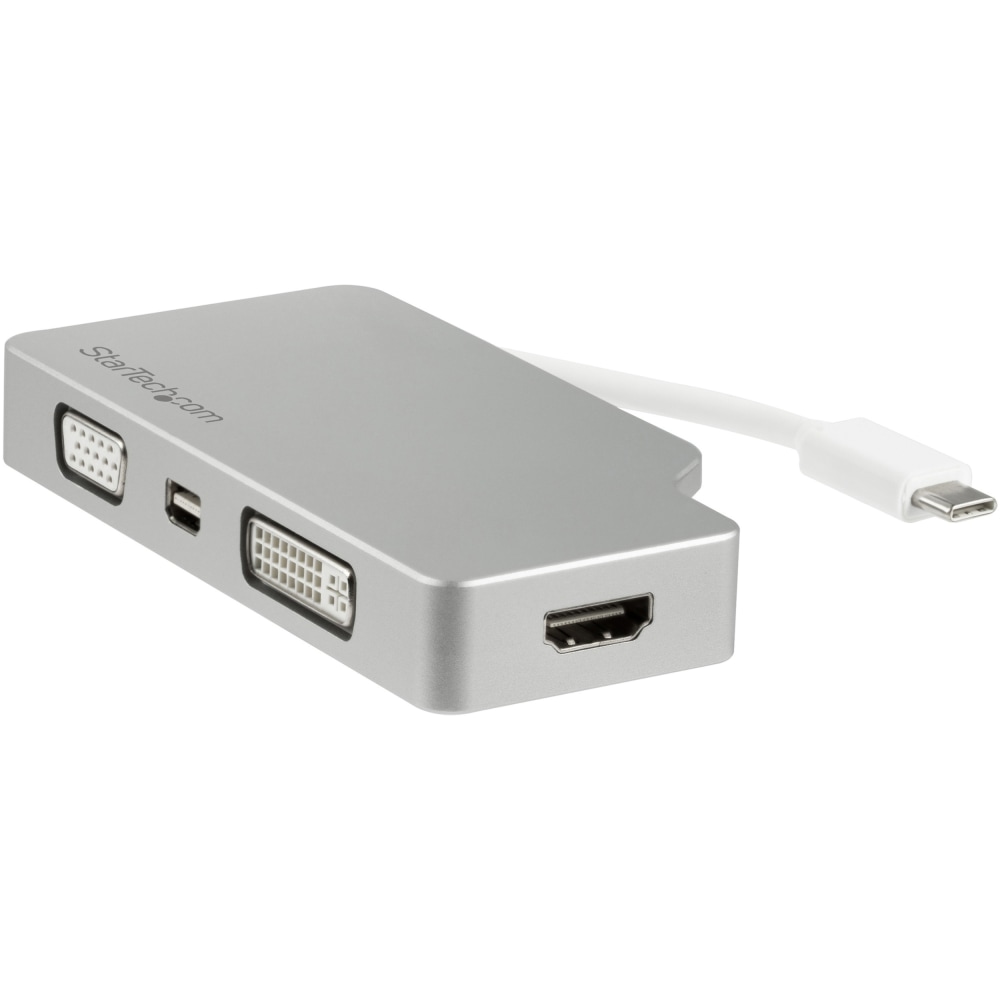 StarTech.com USB-C Multiport Adapter With Aluminum Housing, 0.6in x 2.2in x 4.1in, 4E8893 MPN:CDPVGDVHDMDP