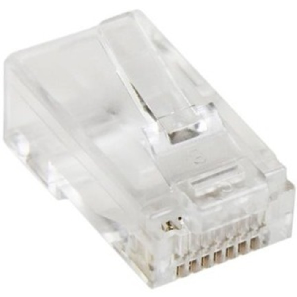 StarTech.com Cat 5e RJ45 Solid Modular Plug Connector - Network connector - RJ-45 (M) - CAT 5e - clear (pack of 50) - - CRJ45SOL50PK MPN:CRJ45SOL50PK