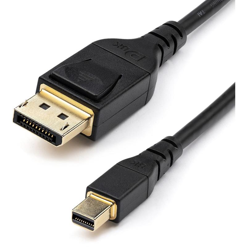 StarTech.com 6ft 2m VESA Certified Mini DisplayPort to DisplayPort 1.4 Cable, 8K 60Hz HBR3 HDR, Super UHD 4K 120Hz, mDP to DP Slim Cord MPN:DP14MDPMM2MB