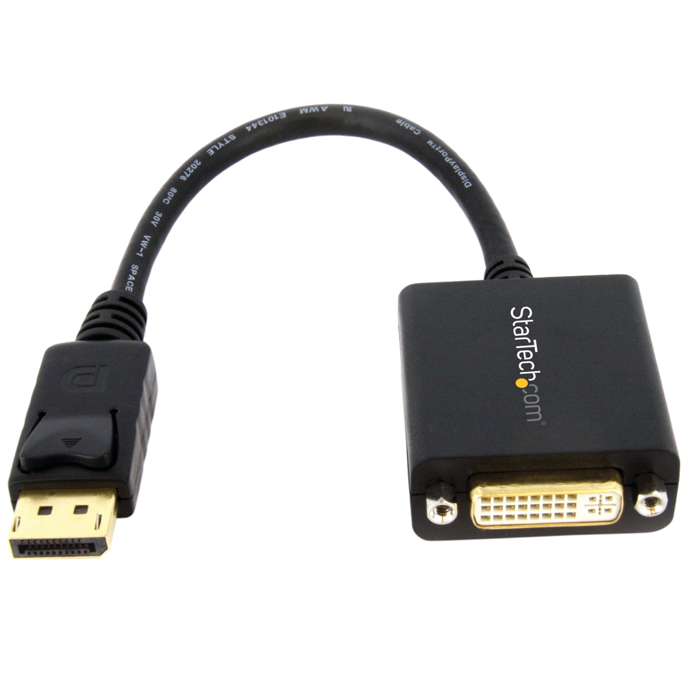 StarTech.com DP2DVI2 DisplayPort to DVI Adapter, DisplayPort to DVI-D Adapter/Video Converter 1080p, DP 1.2 to DVI Monitor, Latching DP Connector MPN:DP2DVI2