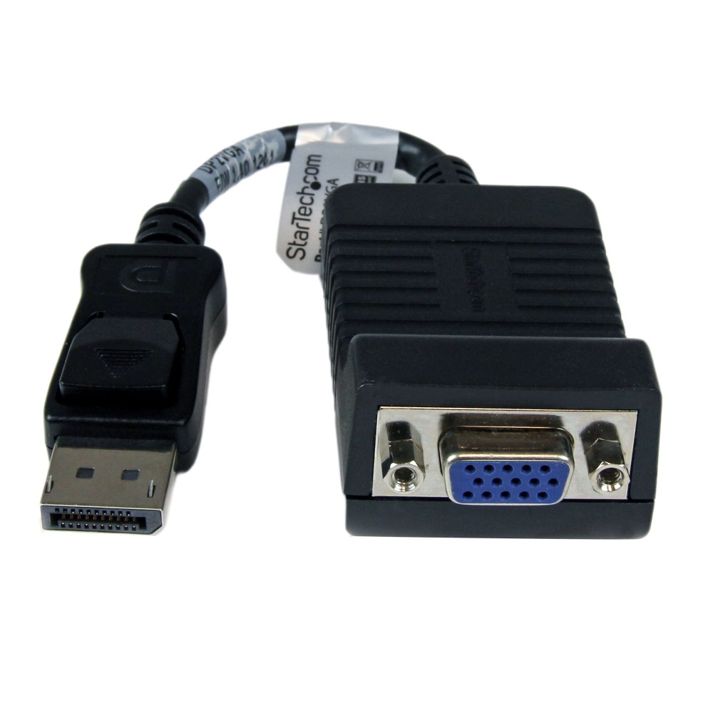 StarTech.com DisplayPort to VGA Adapter, Active DP to VGA Converter, 1080p Video DP to VGA Monitor Dongle, Latching DP Connector, Durable MPN:DP2VGA