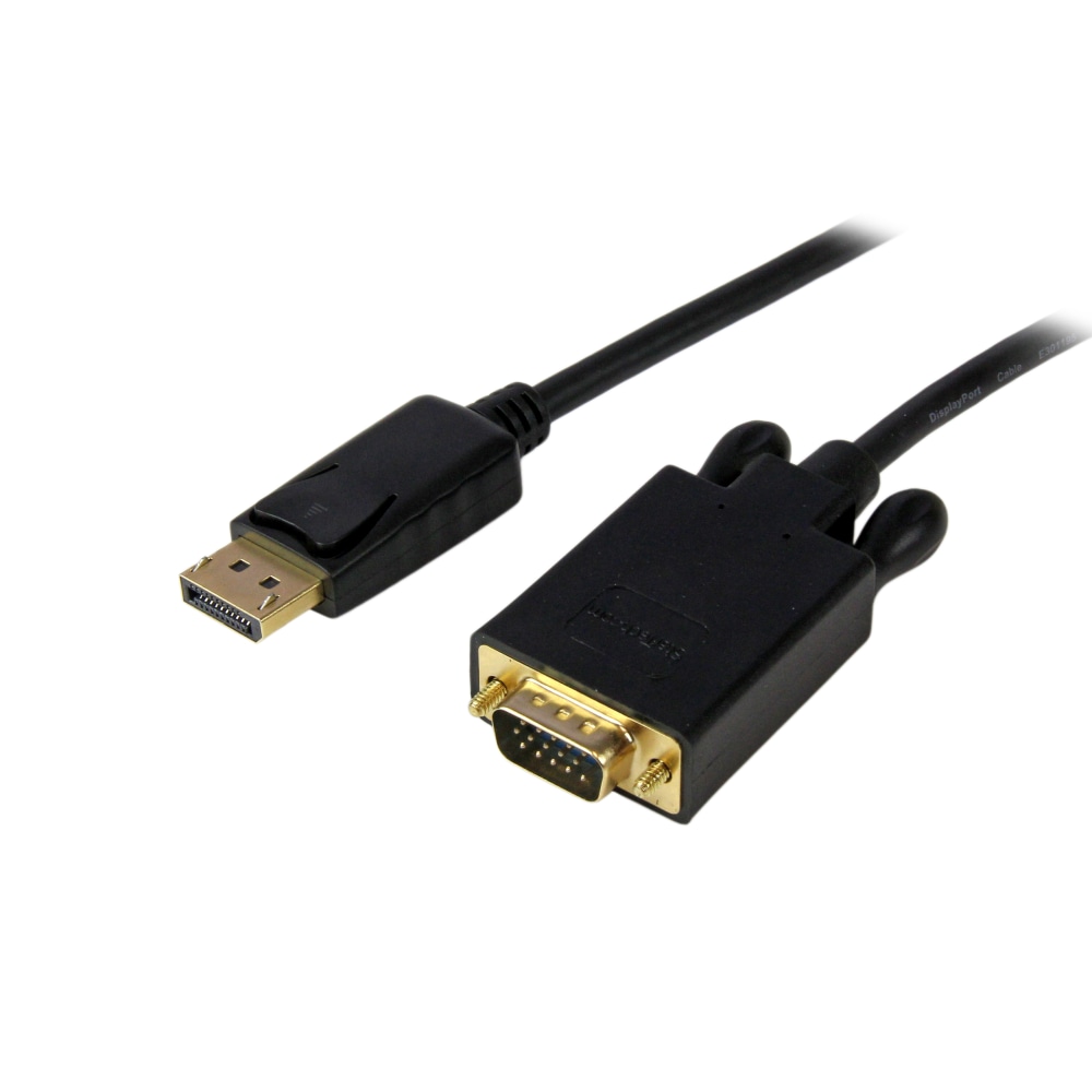 StarTech.com 10ft DisplayPort to VGA Adapter Converter Cable - DP to VGA 1920x1200 - Black - First End: 1x DisplayPort Male Digital Audio/Video MPN:DP2VGAMM10B