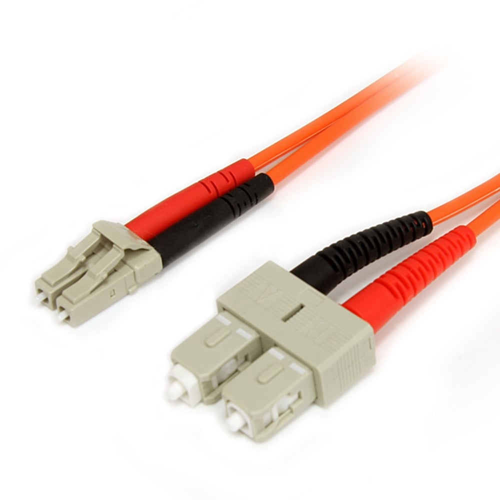 StarTech.com 3m Fiber Optic Cable - Multimode Duplex 62.5/125 LSZH Fiber Jumper Cord - LC/SC - Connect fiber network devices - FIBLCSC3 MPN:FIBLCSC3