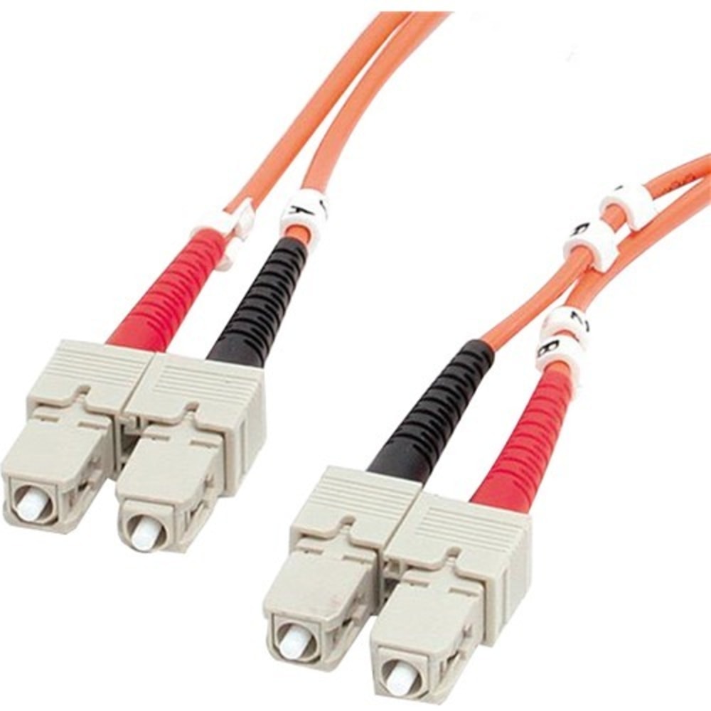 StarTech.com 2m (6.6ft) SC to SC OM1 Multimode Fiber Optic Cable, 62.5/125 Fiber Size, 10G Networks, LSZH Fiber Patch Cord - FIBSCSC2 MPN:FIBSCSC2