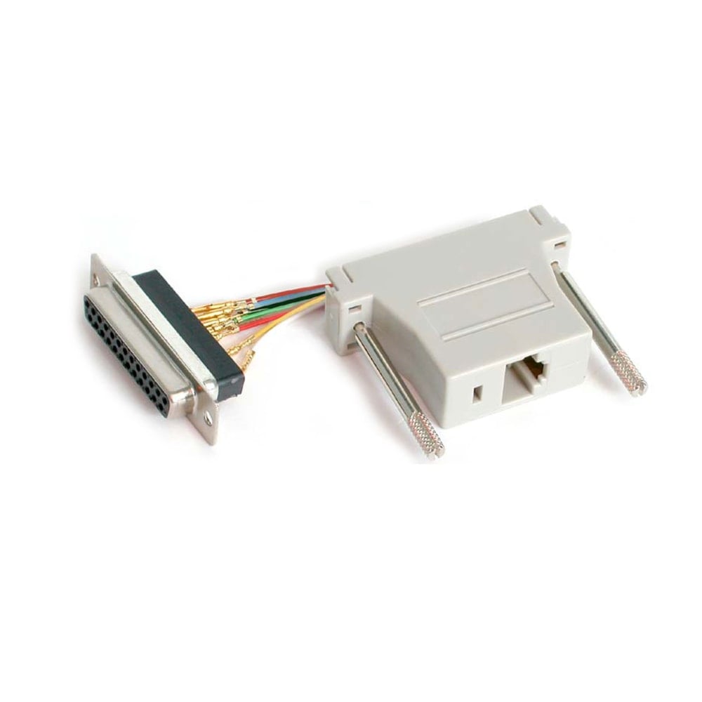 StarTech DB25 to RJ45 Modular Adapter - Serial adapter - DB-25 (F) - RJ-45 (F) - Convert a DB25 male connector to an RJ45 female connector MPN:GC258FF