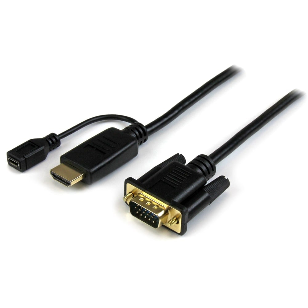 StarTech.com HDMI to VGA Cable - 10 ft/3m - 1080p - 1920x 1200 - Active HDMI Cable - Monitor Cable - Computer Cable - 10 ft HDMI/VGA Video Cable MPN:HD2VGAMM10