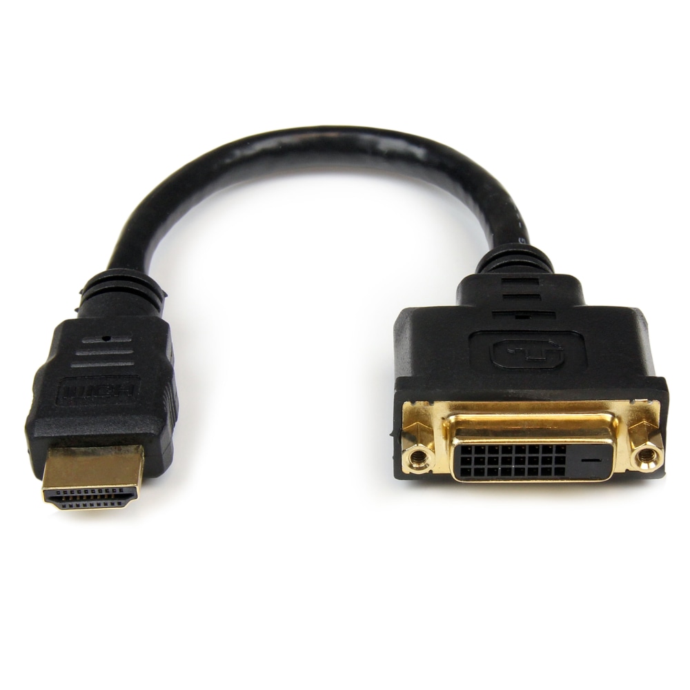 StarTech.com 8in HDMI to DVI-D Video Cable Adapter - HDMI Male to DVI Female - 8in DVI/HDMI Video Cable - HDDVIMF8IN MPN:HDDVIMF8IN