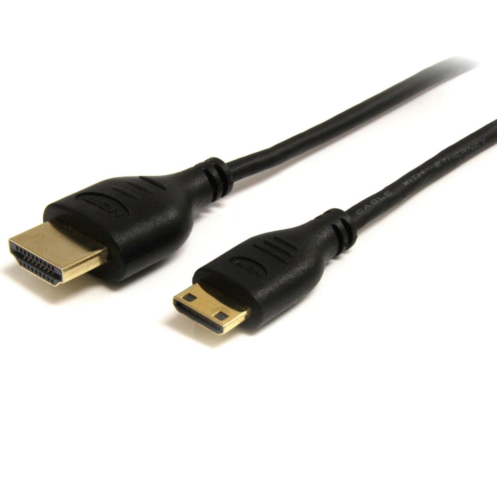 StarTech.com 3ft Mini HDMI to HDMI Cable with Ethernet, 4K 30Hz High Speed Slim Mini HDMI 1.4 (Type-C) Device to HDMI Adapter Cable/Cord MPN:HDMIACMM3S