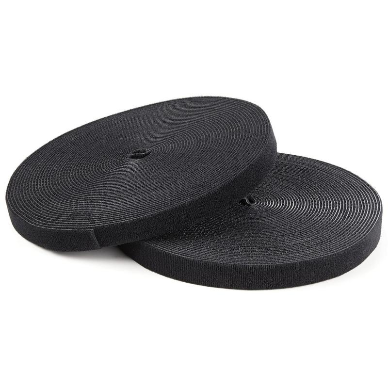 StarTech.com Hook-and-Loop Cable Management Tie - 100 ft. Bulk Roll - Black - Cut-to-Size Cable Wrap / Straps MPN:HKLP100