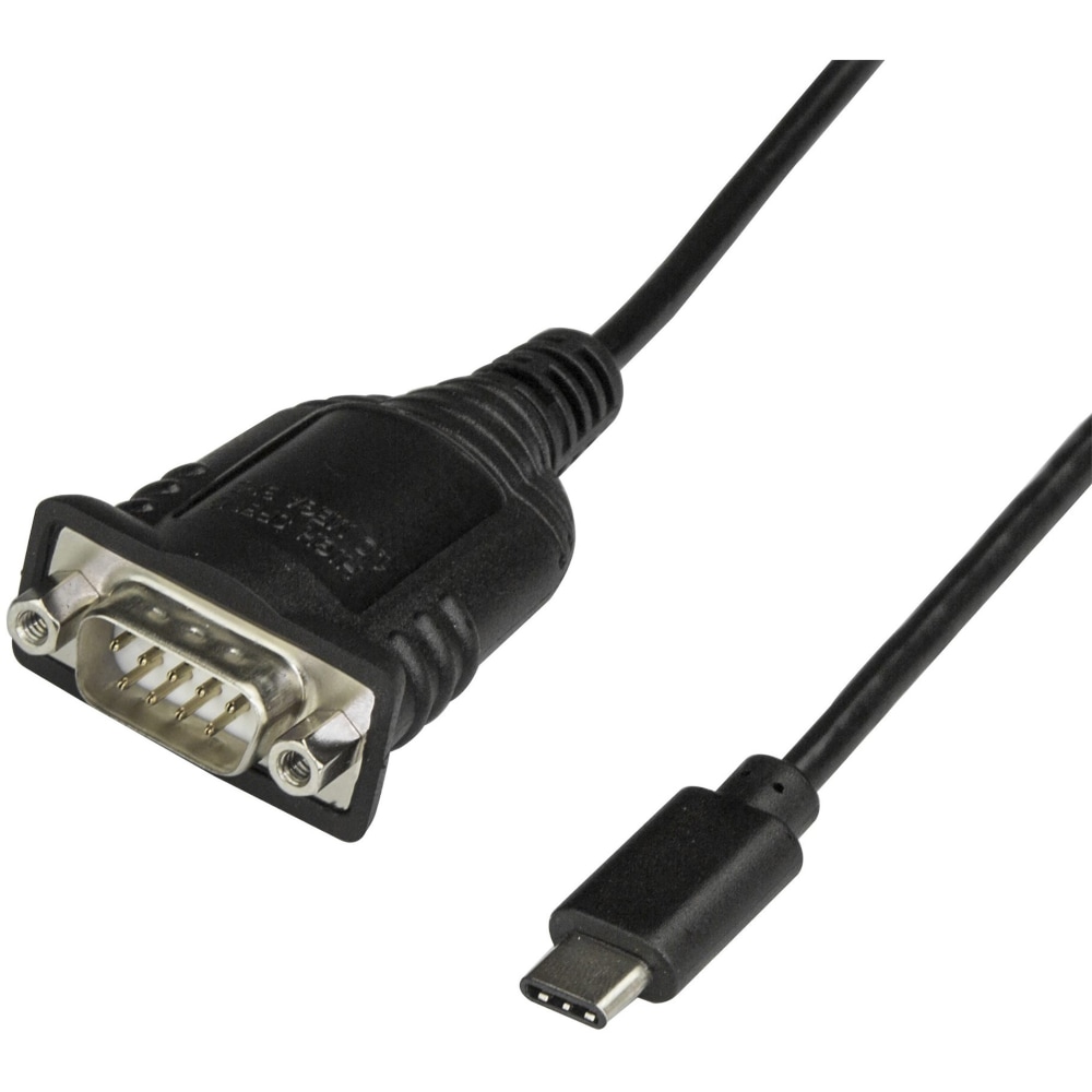 StarTech.com USB C to Serial Adapter Cable with COM Port Retention, 16in (40cm) USB Type-C to RS232 DB9 Converter Cable, Windows/Mac/Linux MPN:ICUSB232PROC