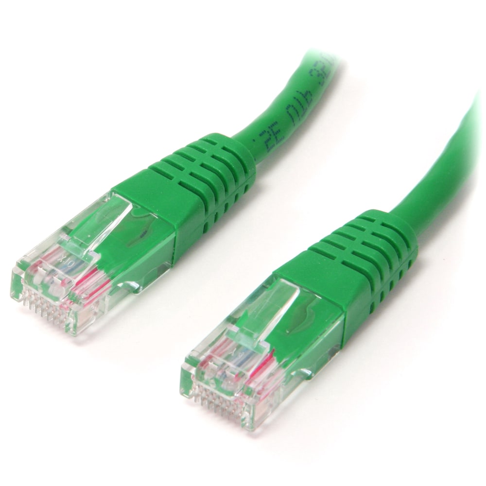 StarTech.com 10 ft Green Molded Cat5e UTP Patch Cable - 10ft Cat5e Patch Cable - 10ft Cat 5e Patch Cable - M45PATCH10GN MPN:M45PATCH10GN