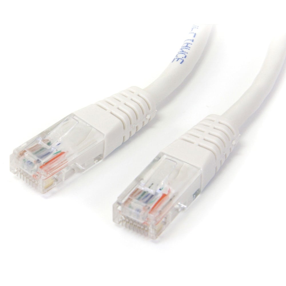 StarTech.com 10 ft White Molded Cat5e UTP Patch Cable  - 10ft Cat5e Patch Cable - 10ft Cat 5e Patch Cable - 10ft Cat5e Patch Cord - 10ft Molded Patch Cable - 10ft RJ45 Patch Cable (Min Order Qty 12) MPN:M45PATCH10WH