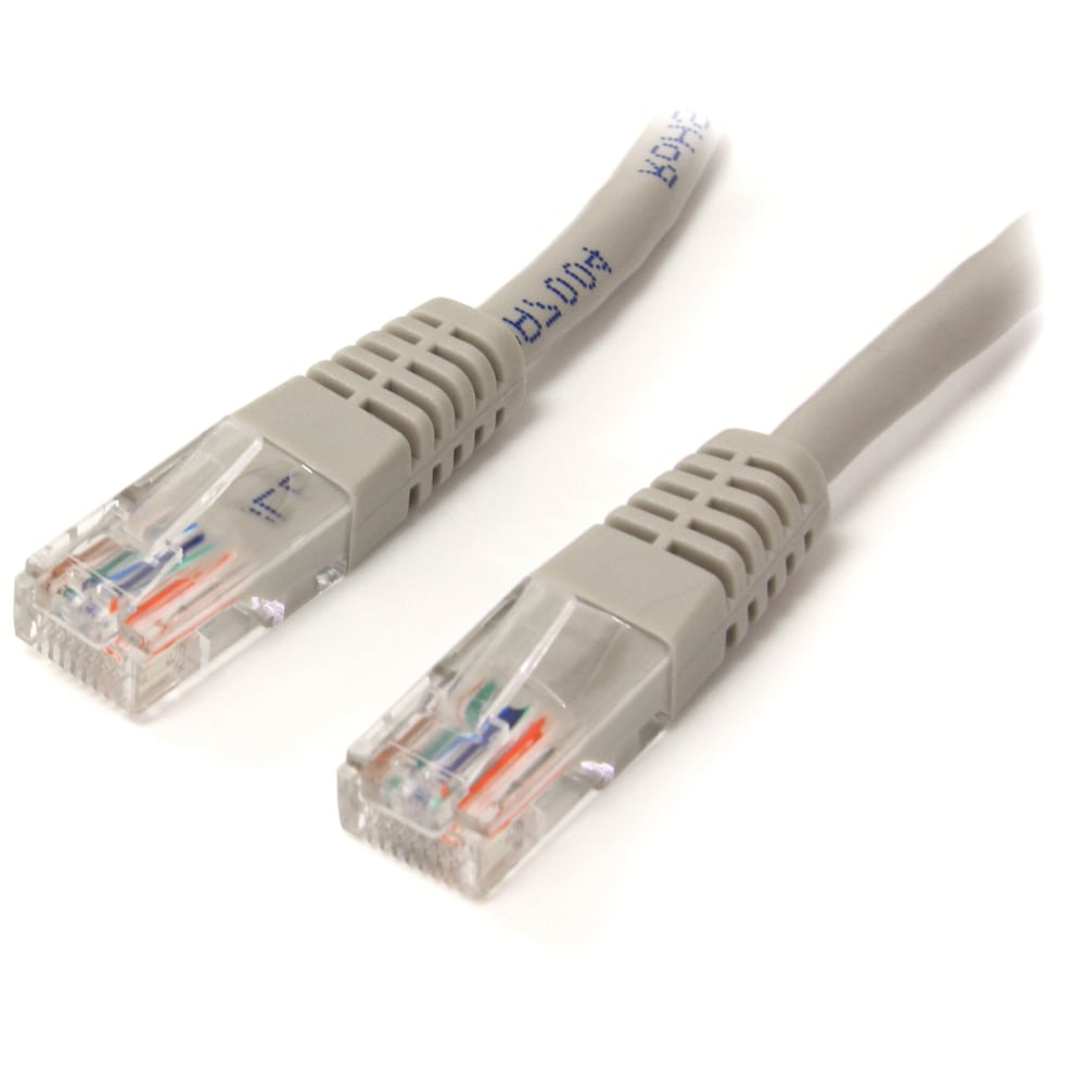 StarTech.com Cat5e Molded UTP Patch Cable, 15ft, Gray (Min Order Qty 7) MPN:M45PATCH15GR