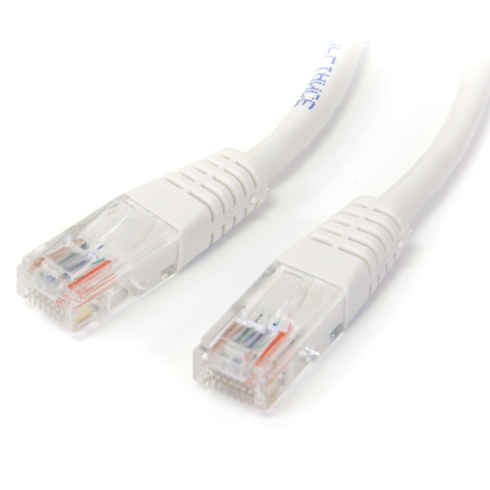 StarTech.com 1 ft White Molded Cat5e UTP Patch Cable - 1ft Cat5e Patch Cable - 1ft Cat 5e Patch Cable - M45PATCH1WH MPN:M45PATCH1WH