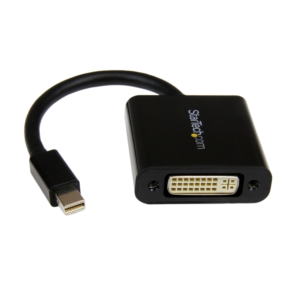 StarTech.com Mini DisplayPort to DVI Video Adapter Converter - Black Mini DP to DVI - 1920x1200 - 5.10in DisplayPort/DVI Video Cable - MDP2DVI3 MPN:MDP2DVI3