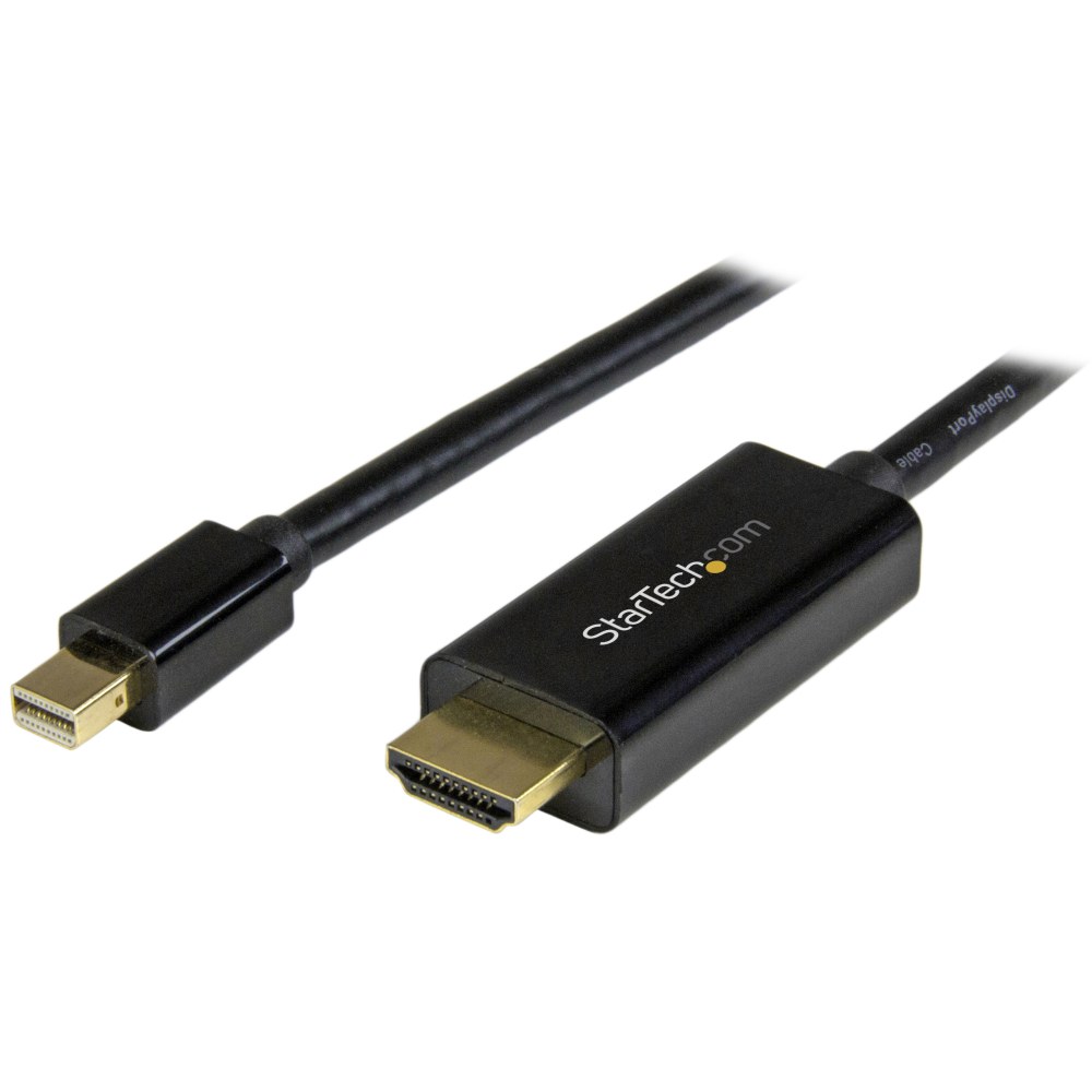StarTech.com Mini DisplayPort To HDMI Adapter Cable, 10ft, Black MPN:MDP2HDMM3MB
