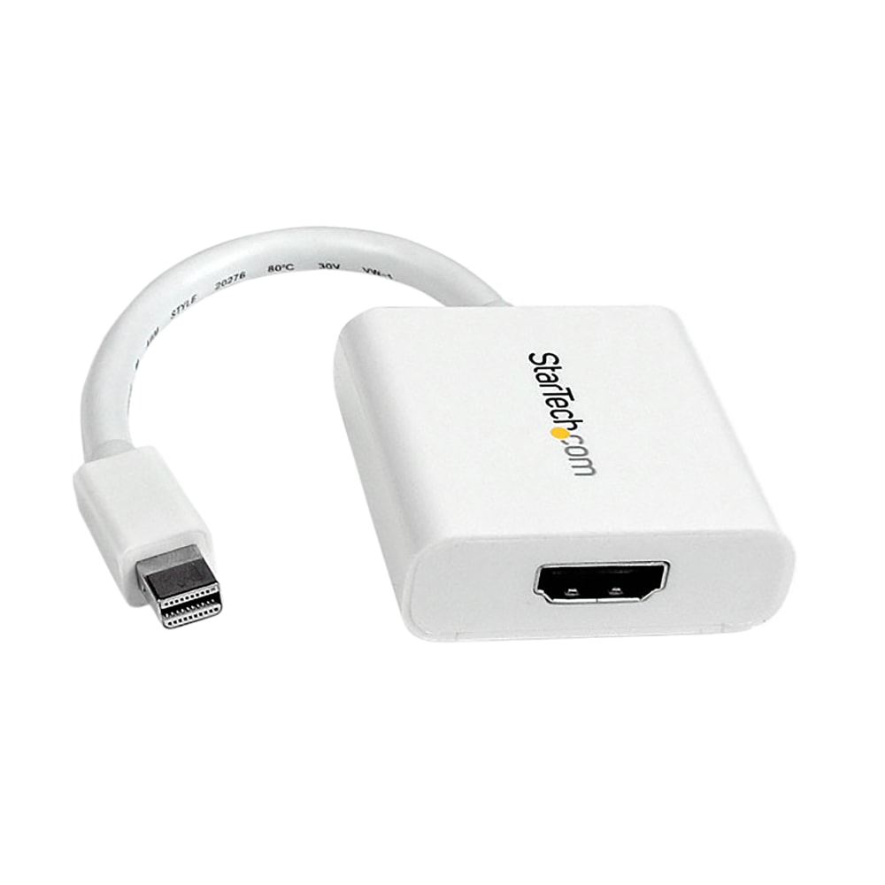 StarTech.com Mini DisplayPort To HDMI Video Adapter Converter, White MPN:MDP2HDW