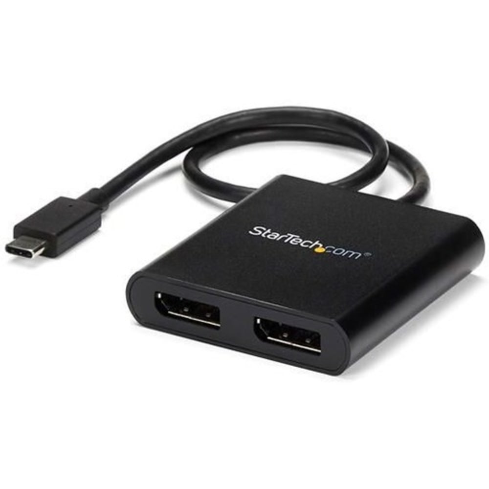 StarTech.com USB-C to Dual DisplayPort 1.2 Adapter, USB Type-C Multi-Monitor MST Hub, Dual 4K 30Hz DP Display Extender/Splitter, Windows MPN:MSTCDP122DP