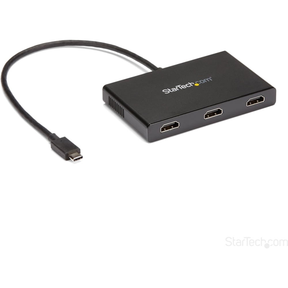 StarTech.com 3-Port USB-C Multi-Monitor Adapter, Type-C to 3x HDMI MST Hub, Triple 1080p HDMI Laptop Display Extender / Splitter, Windows MPN:MSTCDP123HD