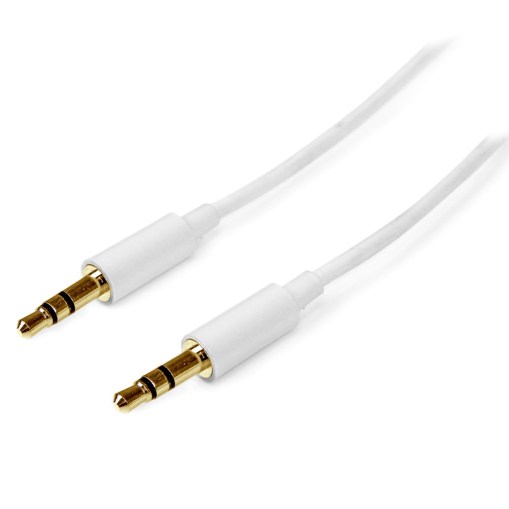 StarTech.com Slim 3.5mm Stereo Audio Cable, 3ft, White MPN:MU1MMMSWH