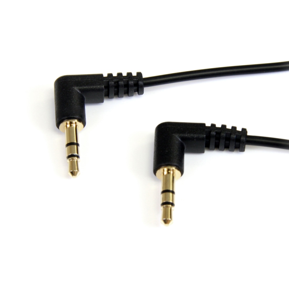 StarTech.com 6 ft Slim 3.5mm Right Angle Stereo Audio Cable, M/M, MU6MMS2RA MPN:MU6MMS2RA