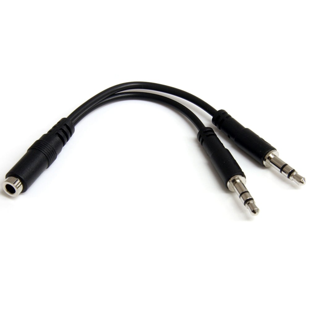 StarTech.com 3.5mm 4 Position To 2 x 3 Position 3.5mm Headset Splitter Adapter MPN:MUYHSFMM