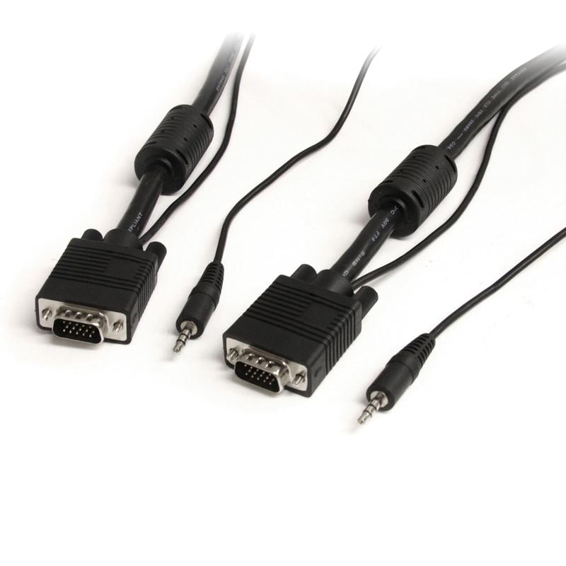 StarTech.com 15 ft Coax High Resolution Monitor VGA Cable with Audio - VGA cable - HD-15 (VGA), min - MXTHQMM15A MPN:MXTHQMM15A