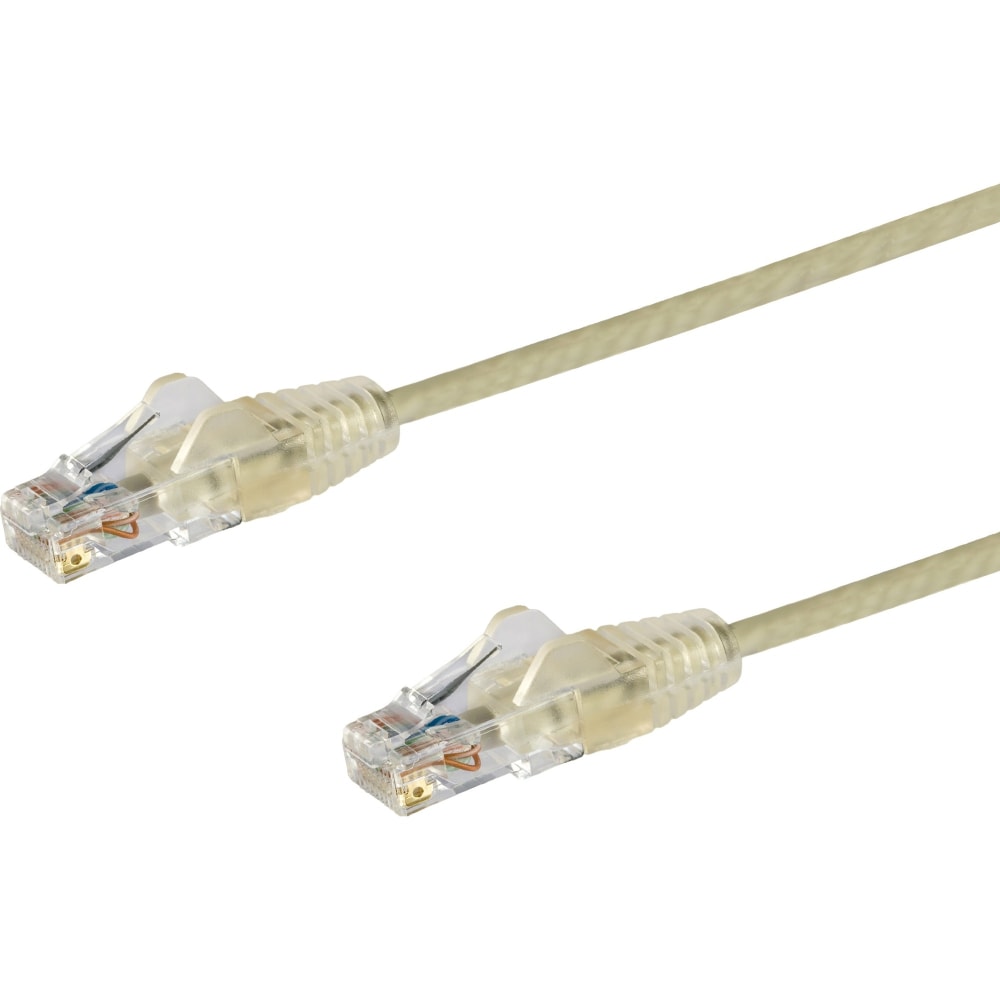 StarTech.com 10 ft CAT6 Cable - Slim CAT6 Patch Cord - Gray Snagless RJ45 Connectors - Gigabit Ethernet Cable - 28 AWG - LSZH (N6PAT10GRS) MPN:N6PAT10GRS